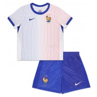 Camisa de Futebol França Equipamento Secundário Infantil Europeu 2024 Manga Curta (+ Calças curtas)